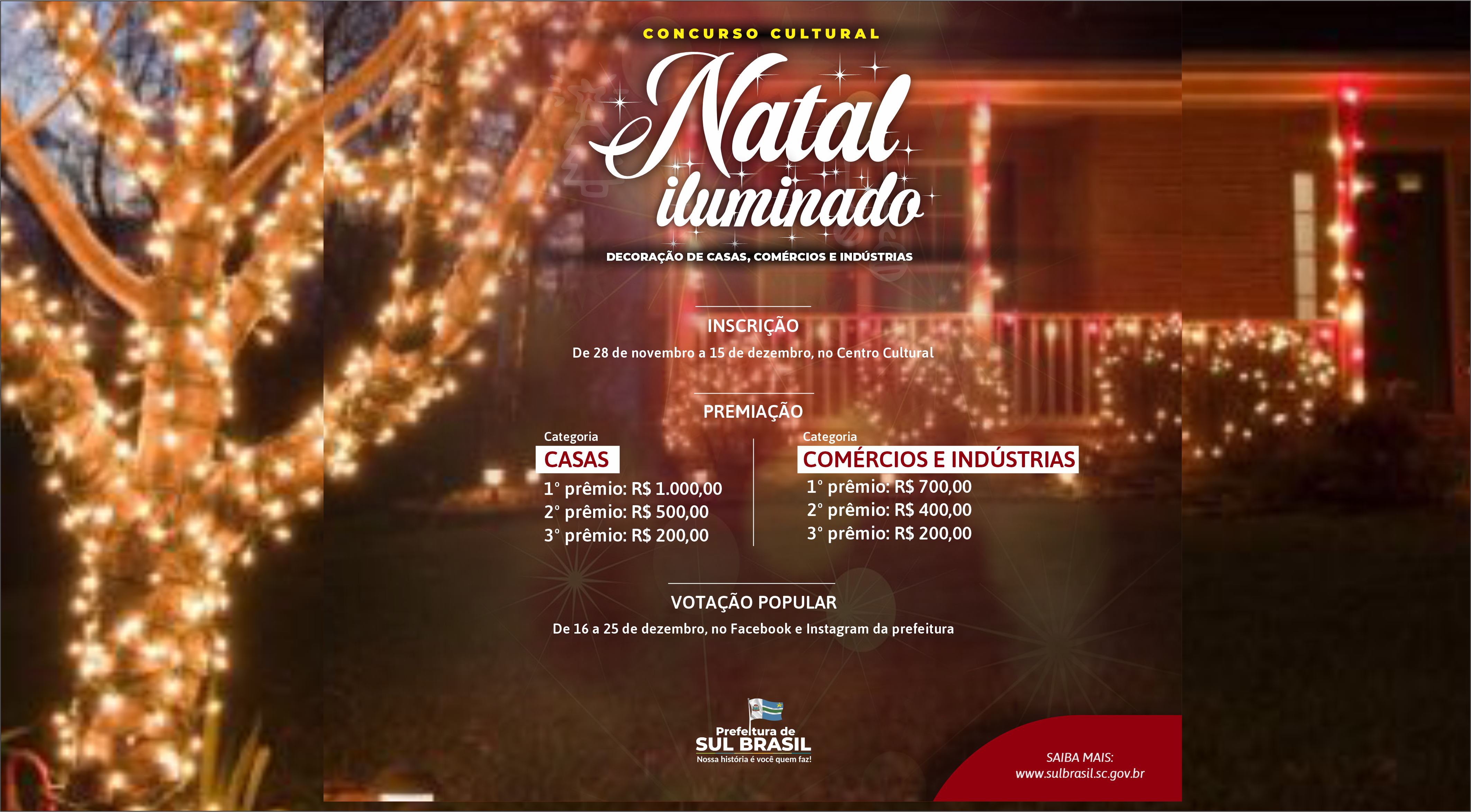 Inscrições para o concurso de Decoração Natalina “Casa Noel